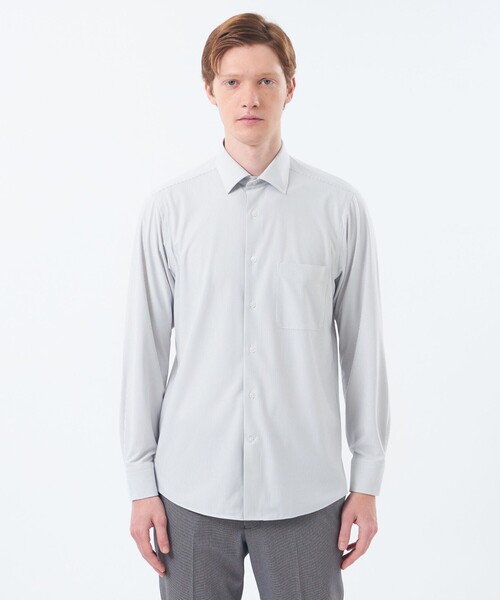 MACKINTOSH PHILOSOPHY(マッキントッシュ フィロソフィー)の「トロッター セミワイドカラーシャツ トリコットストライプ/無地(シャツ/ブラウス・メンズ・ライトグレー/ブルー/ホワイト/パープル系その他4・38/40)」の10枚目の写真