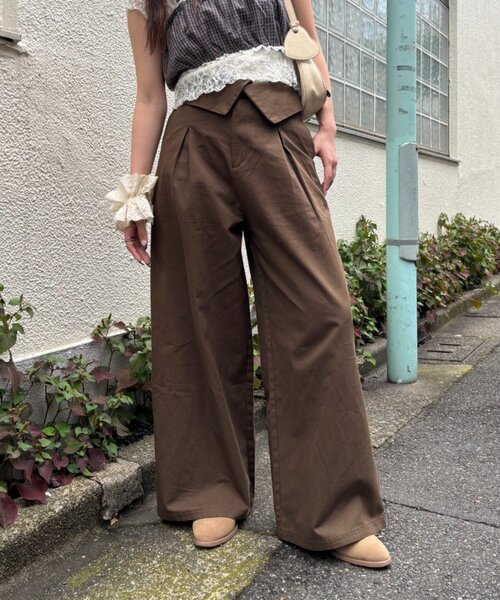 w closet｜ダブルクローゼットのパンツ（ブラウン/茶色系・ウエスト