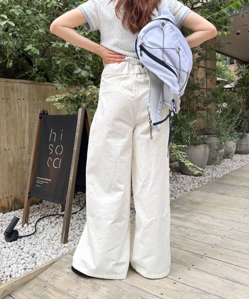 w closet（ダブルクローゼット）の「折り返しタックパンツ（その他パンツ・レディース・ブラック/ブラウン/オフホワイト・SMALL/MEDIUM）」の6枚目の写真