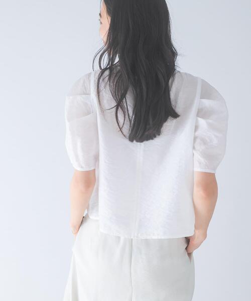 URBAN RESEARCH ROSSO WOMEN（アーバンリサーチ　ロッソ）の「『WEB限定』フォルムスリーブシアーブラウス（シャツ/ブラウス・レディース・ボルドー/ホワイト/ブラック・FREE）」の7枚目の写真