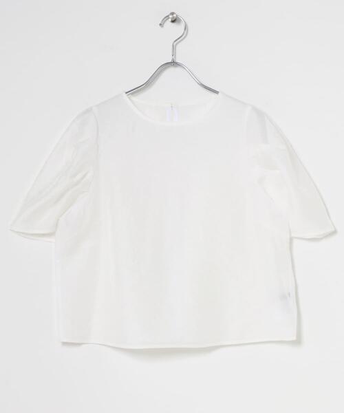 URBAN RESEARCH ROSSO WOMEN（アーバンリサーチ　ロッソ）の「『WEB限定』フォルムスリーブシアーブラウス（シャツ/ブラウス・レディース・ボルドー/ホワイト/ブラック・FREE）」の9枚目の写真