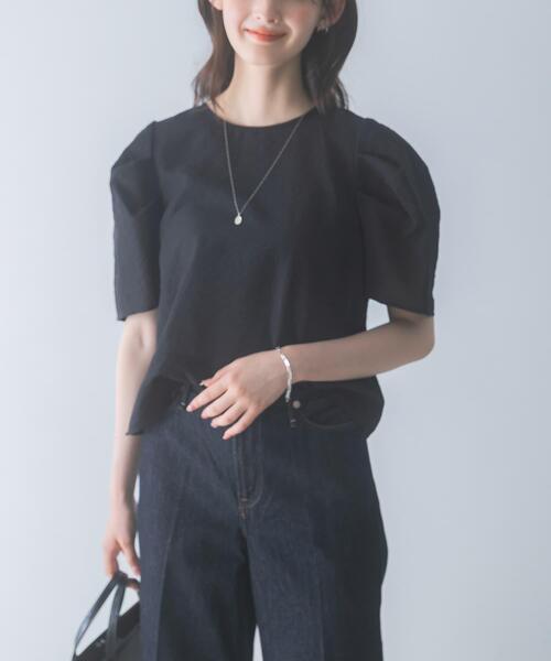 URBAN RESEARCH ROSSO WOMEN（アーバンリサーチ　ロッソ）の「『WEB限定』フォルムスリーブシアーブラウス（シャツ/ブラウス・レディース・ボルドー/ホワイト/ブラック・FREE）」の13枚目の写真