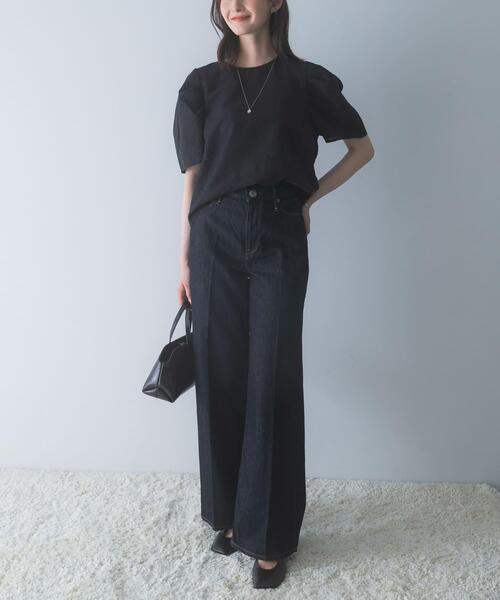 URBAN RESEARCH ROSSO WOMEN（アーバンリサーチ　ロッソ）の「『WEB限定』フォルムスリーブシアーブラウス（シャツ/ブラウス・レディース・ボルドー/ホワイト/ブラック・FREE）」の14枚目の写真