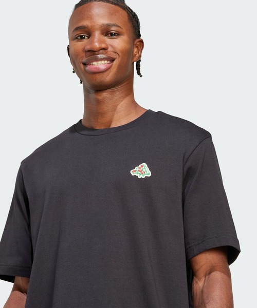 adidas(アディダス)の「ミニピザ グラフィックTシャツ / アディダス adidas(Tシャツ/カットソー・メンズ・ブラック・XX-LARGE/3XL/LARGE/MEDIUM/SMALL/X-LARGE/X-SMALL)」の3枚目の写真