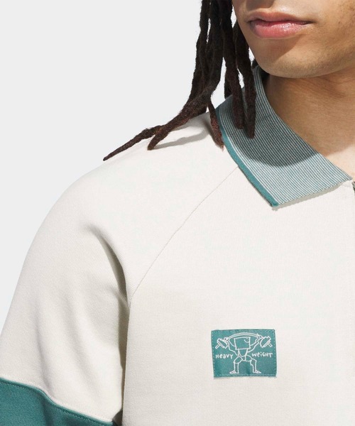 adidas(アディダス)の「シュムーフォイルヘビーウェイト ラグビー長袖シャツ / ロンT / アディダスオリジナルス adidas Originals(Tシャツ/カットソー・メンズ・ホワイト×グリーン・X-SMALL/XX-LARGE/3XL/LARGE/MEDIUM/SMALL/X-LARGE)」の5枚目の写真