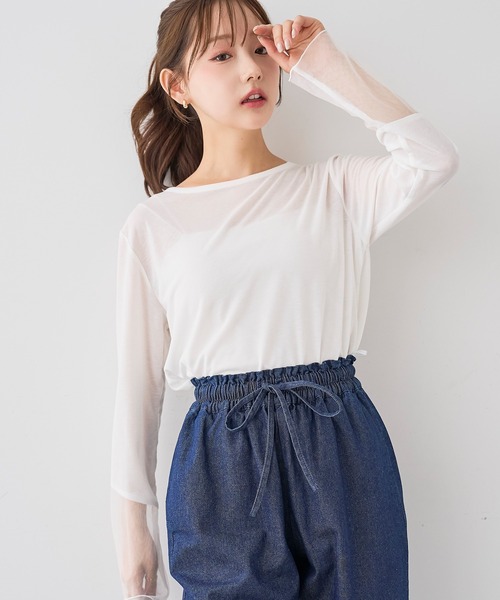 mil(ミル)の「ライトデニム リラックスワイドパンツ/セットアップ対応【588211】(デニムパンツ・レディース・インディゴブルー/ブラック・M-Short/S-Regular/M-Regular/S-Short)」の15枚目の写真