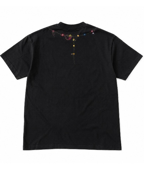 FreeZone(フリーゾーン)の「フラワーネックレスプリント オーバーサイズ半袖Tシャツ(Tシャツ/カットソー・メンズ・ネイビー/グレー/ホワイト/ブラック・F)」の5枚目の写真