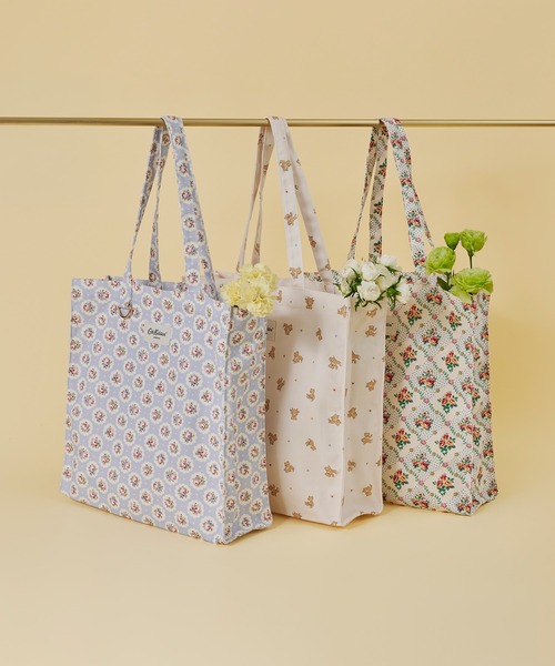 Cath Kidston(キャスキッドソン)の「スクエアトートバッグ(トートバッグ・レディース・ミント/サックスブルー/アイボリー・FREE)」の1枚目の写真