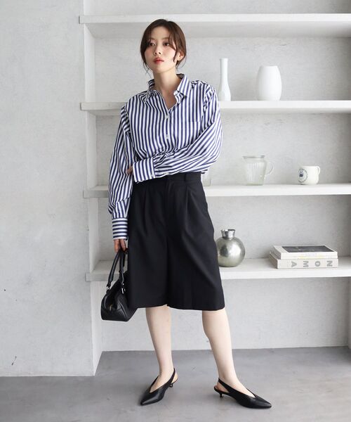 le.coeur blanc(ルクールブラン)の「【日本製】レギュラーカラーシャツ(シャツ/ブラウス・レディース・イエロー/ブルー系その他4・38)」の13枚目の写真
