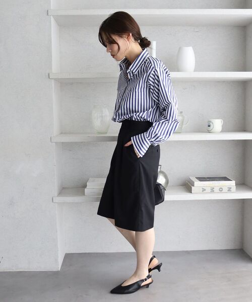 le.coeur blanc(ルクールブラン)の「【日本製】レギュラーカラーシャツ(シャツ/ブラウス・レディース・イエロー/ブルー系その他4・38)」の15枚目の写真