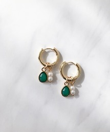 4wayドロップパールモチーフフープピアス