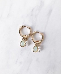 4wayドロップパールモチーフフープピアス