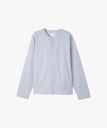 メンズ オーガニックコットン メルトン 長袖 カーディガンプレッション "Nacre"  [Made in France]