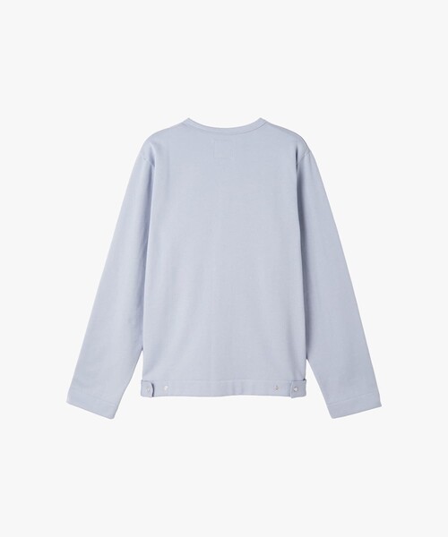 agnes b.（アニエスベー）の「メンズ オーガニックコットン メルトン 長袖 カーディガンプレッション "Nacre"  [Made in France]（カーディガン/ボレロ・メンズ・グレー系その他・1/2/3）」の2枚目の写真