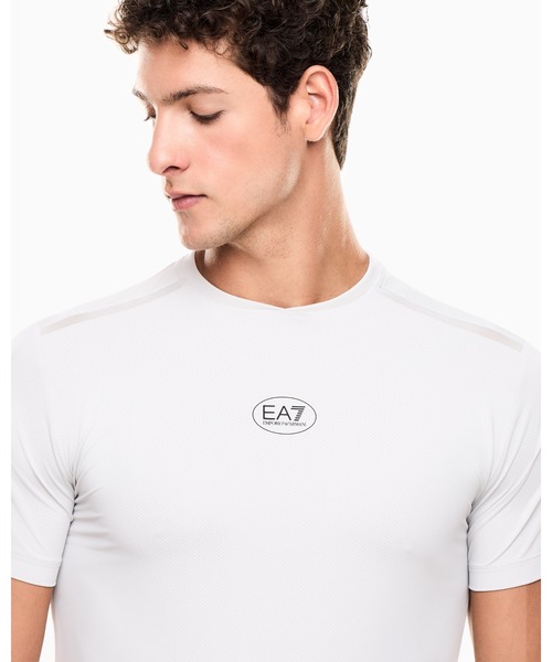EMPORIO ARMANI EA7(エンポリオアルマーニイーエーセブン)の「<オンライン限定>【エンポリオ アルマーニ EA7】Tennis Pro クルーネックTシャツ VENTUS7テクニカルファブリック(Tシャツ/カットソー・メンズ・ライトグレー/ホワイト・MEDIUM/XX-LARGE/X-LARGE/SMALL)」の10枚目の写真