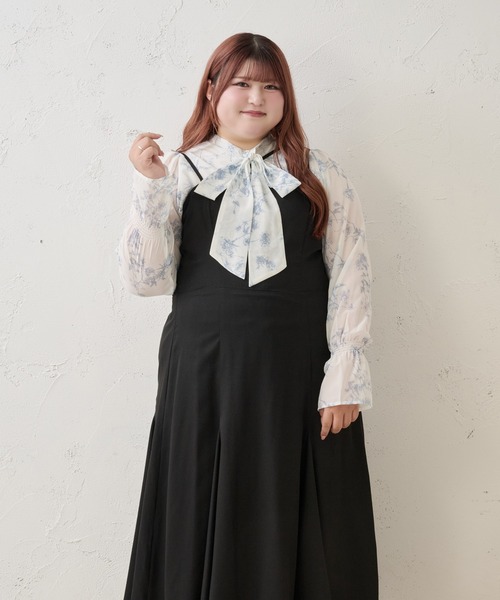 Louiosy(ルオシー)の「【Louiosy】【大きいサイズ】シアースリーブボウタイブラウス(シャツ/ブラウス・レディース・ホワイト系その他/ブラック系その他/オフホワイト・3L/4L/X-LARGE)」の19枚目の写真