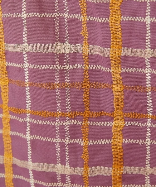 Jocomomola（ホコモモラ）の「Trazo チェック柄刺繍オーバーブラウス（シャツ/ブラウス・レディース・ブルー/パープル・40）」の20枚目の写真