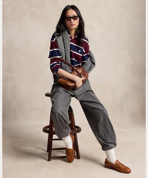 POLO RALPH LAUREN(ポロ ラルフ ローレン)の「オーバーサイズ コットン ラグビー シャツ(その他トップス・レディース・レッド・M/S/XS/L)」の8枚目の写真