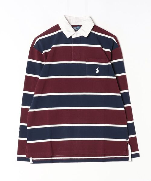 POLO RALPH LAUREN(ポロ ラルフ ローレン)の「オーバーサイズ コットン ラグビー シャツ(その他トップス・レディース・レッド・M/S/XS/L)」の6枚目の写真