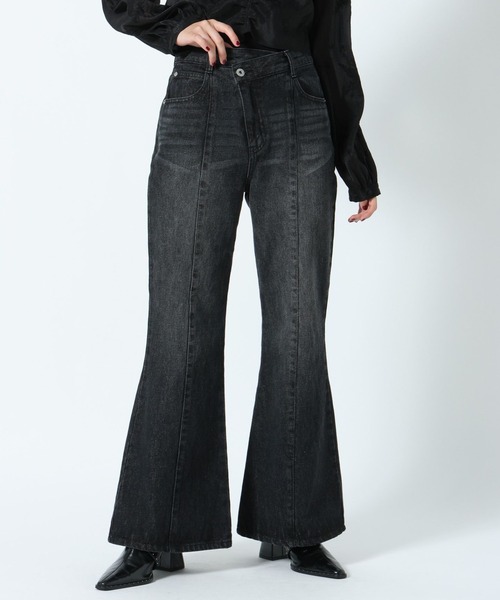 PAGEBOY（ページボーイ）の「センターラインフレアデニム（デニムパンツ・レディース・ブラック/ブルー・SMALL/MEDIUM）」の15枚目の写真