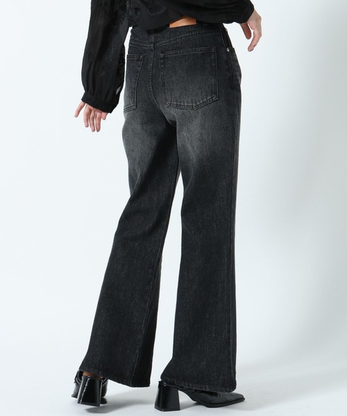 PAGEBOY（ページボーイ）の「センターラインフレアデニム（デニムパンツ・レディース・ブラック/ブルー・SMALL/MEDIUM）」の18枚目の写真