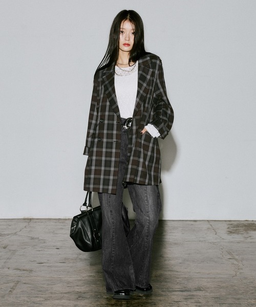 PAGEBOY（ページボーイ）の「センターラインフレアデニム（デニムパンツ・レディース・ブラック/ブルー・SMALL/MEDIUM）」の7枚目の写真