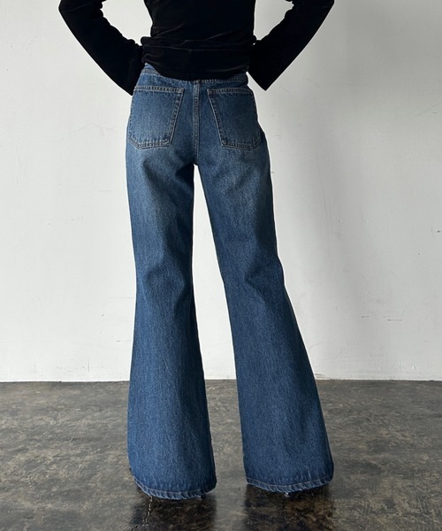 PAGEBOY（ページボーイ）の「センターラインフレアデニム（デニムパンツ・レディース・ブラック/ブルー・SMALL/MEDIUM）」の13枚目の写真