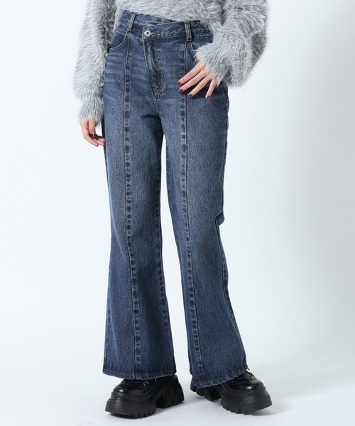 PAGEBOY（ページボーイ）の「センターラインフレアデニム（デニムパンツ・レディース・ブラック/ブルー・SMALL/MEDIUM）」の22枚目の写真