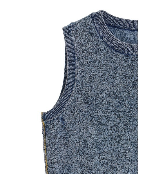 Ameri(アメリ)の「DENIM KNIT TANK TOP(タンクトップ・レディース・ブルー/ブラック・FREE)」の9枚目の写真