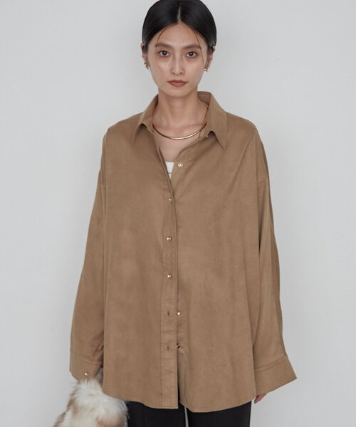 LOUNGEDRESS(ラウンジドレス)の「《季節の変わり目から長く使える》ドルマンシャツ 秋服(シャツ/ブラウス・レディース・キャメル/ピンク/アイボリー・FREE)」の21枚目の写真