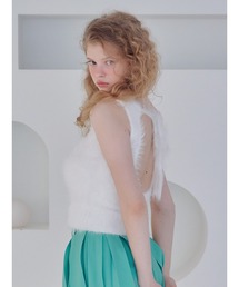 etre loin（エトルワン）の「Back open shaggy knit tank top / バックオープンシャギーニットタンクトップ（タンクトップ）」
