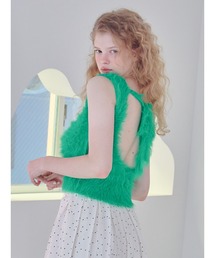 etre loin（エトルワン）の「Back open shaggy knit tank top / バックオープンシャギーニットタンクトップ（タンクトップ）」