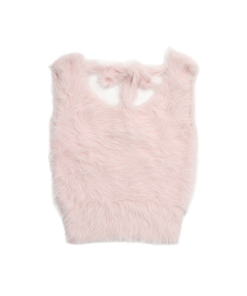 etre loin(エトルワン)の「Back open shaggy knit tank top / バックオープンシャギーニットタンクトップ(タンクトップ・レディース・グリーン/ホワイト/ピンク/ブラウン・M)」の12枚目の写真