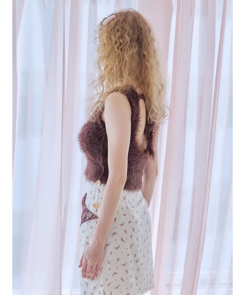 etre loin(エトルワン)の「Back open shaggy knit tank top / バックオープンシャギーニットタンクトップ(タンクトップ・レディース・グリーン/ホワイト/ピンク/ブラウン・M)」の21枚目の写真