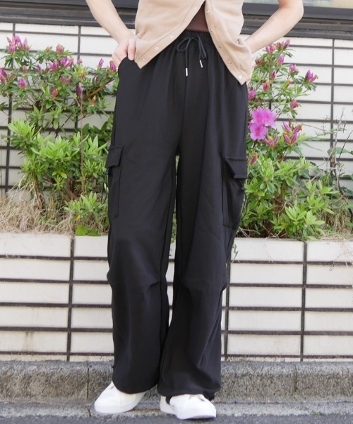 DISKEEN SURE(ディスキーンシュアー)の「ハイブリッド2WAY!スピンドル付膝タックカートジョガーパンツ(カーゴパンツ・レディース・ブラウン/ベージュ/ブラック/カーキ/グレー・FREE)」の8枚目の写真