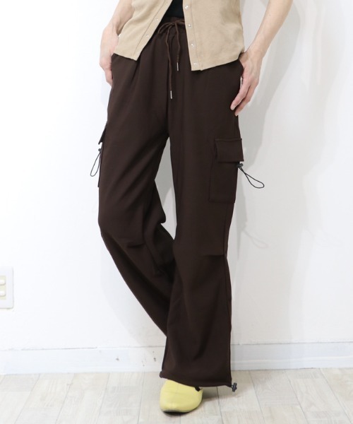 DISKEEN SURE(ディスキーンシュアー)の「ハイブリッド2WAY!スピンドル付膝タックカートジョガーパンツ(カーゴパンツ・レディース・ブラウン/ベージュ/ブラック/カーキ/グレー・FREE)」の12枚目の写真
