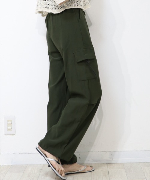 DISKEEN SURE(ディスキーンシュアー)の「ハイブリッド2WAY!スピンドル付膝タックカートジョガーパンツ(カーゴパンツ・レディース・ブラウン/ベージュ/ブラック/カーキ/グレー・FREE)」の18枚目の写真