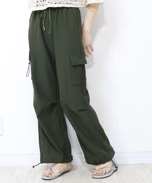 DISKEEN SURE(ディスキーンシュアー)の「ハイブリッド2WAY!スピンドル付膝タックカートジョガーパンツ(カーゴパンツ・レディース・ブラウン/ベージュ/ブラック/カーキ/グレー・FREE)」の20枚目の写真