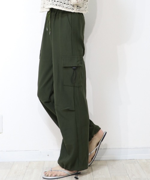 DISKEEN SURE(ディスキーンシュアー)の「ハイブリッド2WAY!スピンドル付膝タックカートジョガーパンツ(カーゴパンツ・レディース・ブラウン/ベージュ/ブラック/カーキ/グレー・FREE)」の21枚目の写真