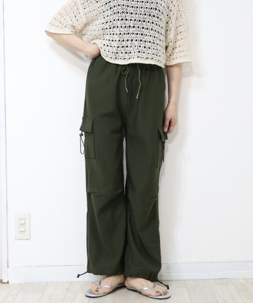 DISKEEN SURE(ディスキーンシュアー)の「ハイブリッド2WAY!スピンドル付膝タックカートジョガーパンツ(カーゴパンツ・レディース・ブラウン/ベージュ/ブラック/カーキ/グレー・FREE)」の22枚目の写真