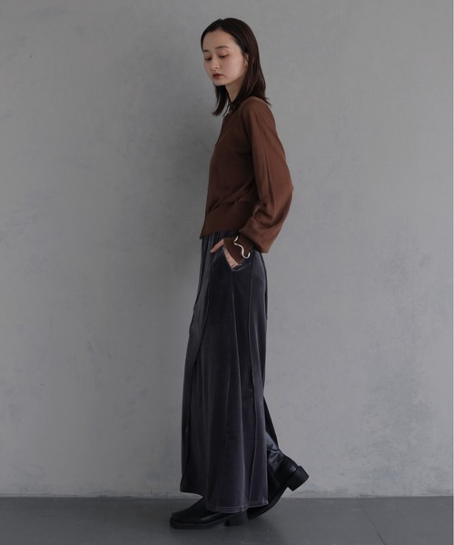 &g'aime(アンジェム)の「【&g'aime 】シアーWジップカーディガン Sheer Double Zip Cardigan(カーディガン/ボレロ・レディース・ブラック/ブラウン/グレイッシュベージュ・FREE)」の4枚目の写真