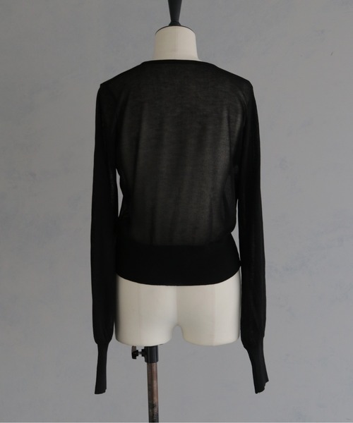 &g'aime(アンジェム)の「【&g'aime 】シアーWジップカーディガン Sheer Double Zip Cardigan(カーディガン/ボレロ・レディース・ブラック/ブラウン/グレイッシュベージュ・FREE)」の20枚目の写真