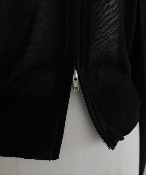 &g'aime(アンジェム)の「【&g'aime 】シアーWジップカーディガン Sheer Double Zip Cardigan(カーディガン/ボレロ・レディース・ブラック/ブラウン/グレイッシュベージュ・FREE)」の22枚目の写真