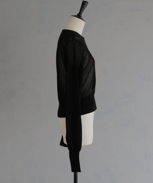 &g'aime(アンジェム)の「【&g'aime 】シアーWジップカーディガン Sheer Double Zip Cardigan(カーディガン/ボレロ・レディース・ブラック/ブラウン/グレイッシュベージュ・FREE)」の19枚目の写真