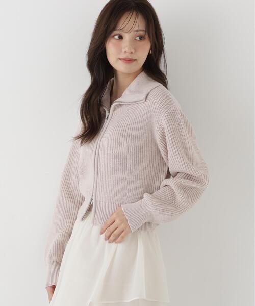 PROPORTION BODY DRESSING(プロポーションボディドレッシング)の「<a>フロントジップニット / 1216274003(カーディガン/ボレロ・レディース・グレー/グレー系その他/ホワイト系その他・FREE)」の22枚目の写真
