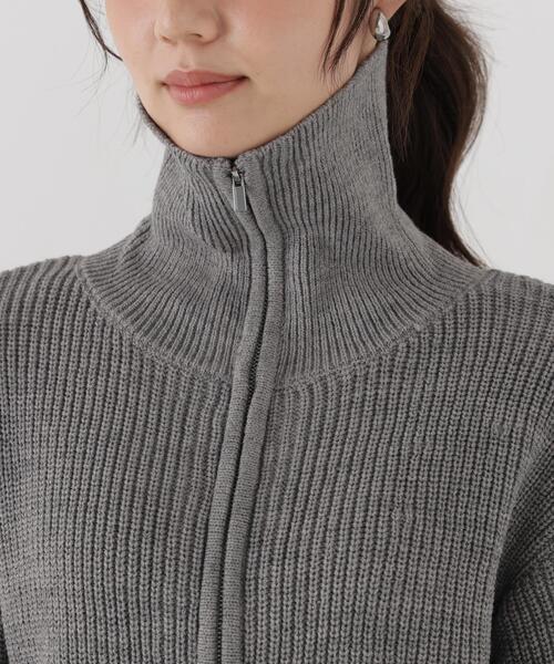 PROPORTION BODY DRESSING(プロポーションボディドレッシング)の「<a>フロントジップニット / 1216274003(カーディガン/ボレロ・レディース・グレー/グレー系その他/ホワイト系その他・FREE)」の12枚目の写真