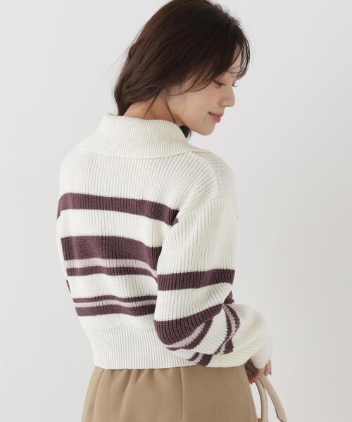 PROPORTION BODY DRESSING(プロポーションボディドレッシング)の「<a>フロントジップニット / 1216274003(カーディガン/ボレロ・レディース・グレー/グレー系その他/ホワイト系その他・FREE)」の16枚目の写真