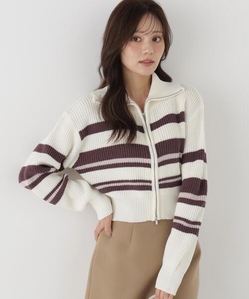 PROPORTION BODY DRESSING(プロポーションボディドレッシング)の「<a>フロントジップニット / 1216274003(カーディガン/ボレロ・レディース・グレー/グレー系その他/ホワイト系その他・FREE)」の17枚目の写真