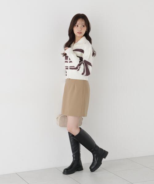 PROPORTION BODY DRESSING(プロポーションボディドレッシング)の「<a>フロントジップニット / 1216274003(カーディガン/ボレロ・レディース・グレー/グレー系その他/ホワイト系その他・FREE)」の18枚目の写真