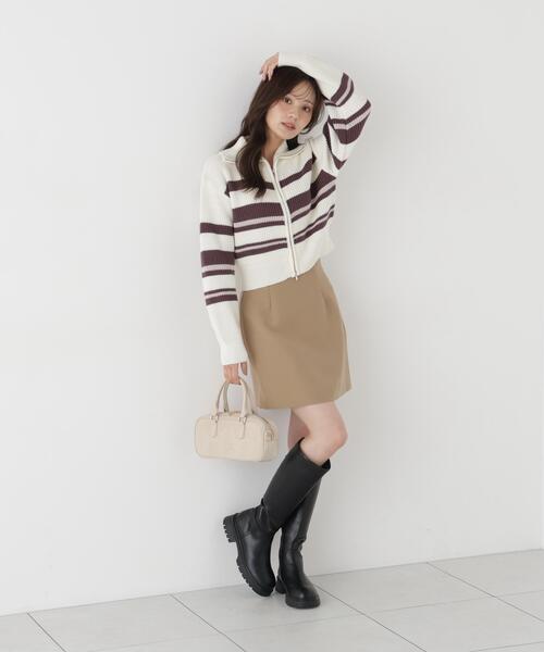 PROPORTION BODY DRESSING(プロポーションボディドレッシング)の「<a>フロントジップニット / 1216274003(カーディガン/ボレロ・レディース・グレー/グレー系その他/ホワイト系その他・FREE)」の19枚目の写真